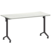 Фотография товара Стол мобильный складной радиусный, сосна винтер, антрацит, 25 мм, 140*70 от компании ChiedoCover.