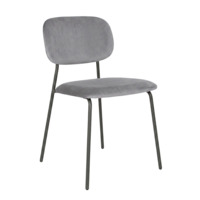 Настоящее фото товара Стул Париж, микровелюр Сканди 17, каркас металл серый, произведённого компанией ChiedoCover