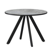 Настоящее фото товара Стол нераздвижной Лаки мини 800мм, фаерстоун, черный муар, произведённого компанией ChiedoCover