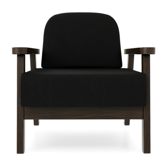 Кресло Лора венге, черный - фото 2