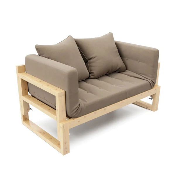 Кушетка Parint текстиль, сосна beige - фото 4