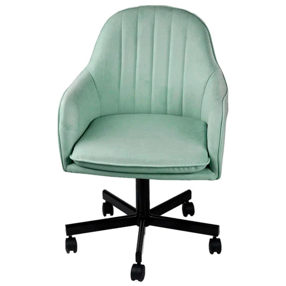 Кресло Сета, пятилучие, мятный, черный, велюр - фото 2