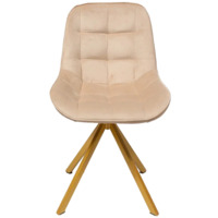 Фотография товара Стул Мускус, пирамида, велюр, бежевый, золотой от компании ChiedoCover.