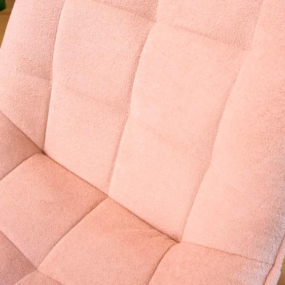 Стул Мускус, металл круглый профиль, букле, розовый, белый - фото 6