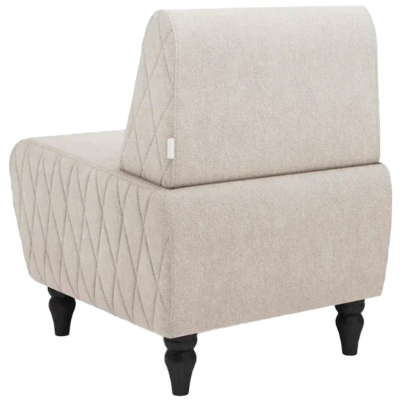 Кресло Лотик велюр, бежевый - фото 3