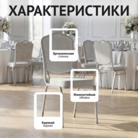 Фотография товара Стул Хит 20, велюр Реми 81, серебро от компании ChiedoCover.