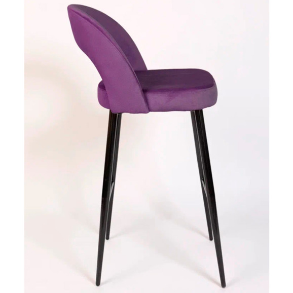 Стул Пиннате, барный, фиолетовый, черный, велюр - фото 6