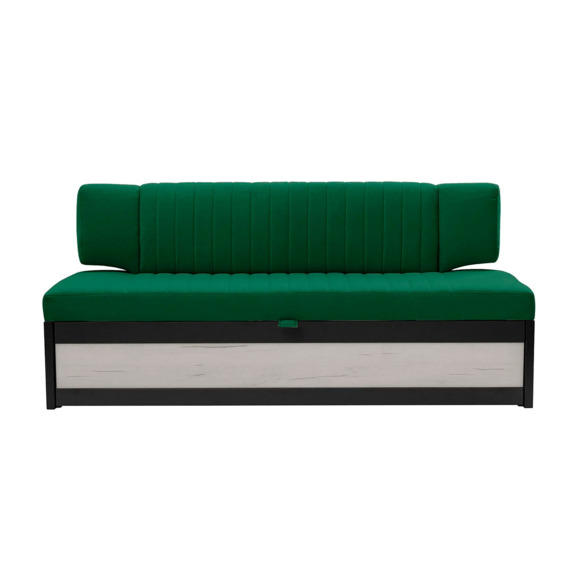 Диван для кухни Оттион 174 дуб крафт белый, зеленый - фото 2