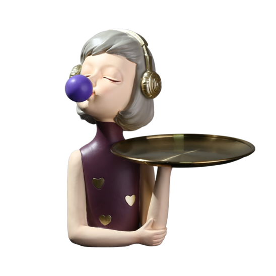 Статуэтка girl with bubble gum, purple - фото 1