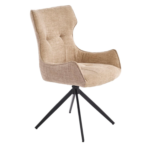 Стул кухонный Vapor, поворотный, бежевый, черный - фото 1