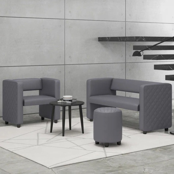 Диван Тепал, экокожа, серый - фото 7