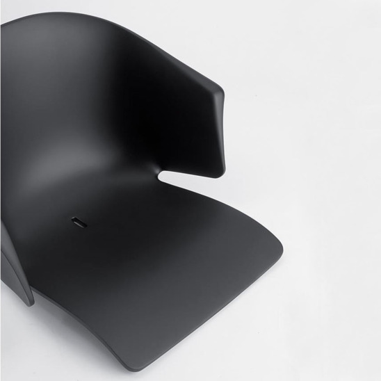 Кресло пластиковое Форта, черный - фото 2