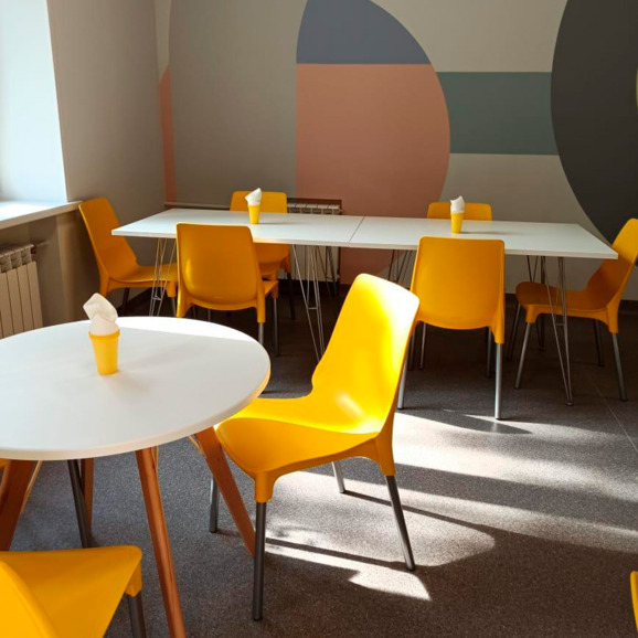 Стул Плая, желтый, хром - фото 3