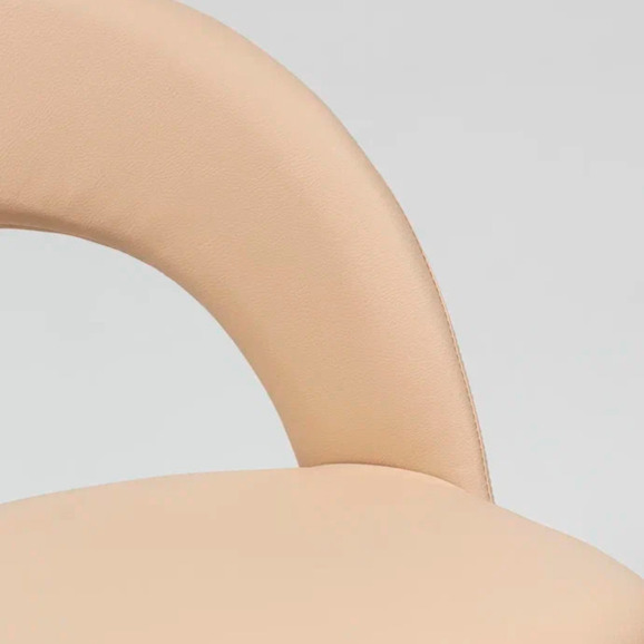 Стул Пиннате, пирамида, бежевый, золотой, кожа - фото 5