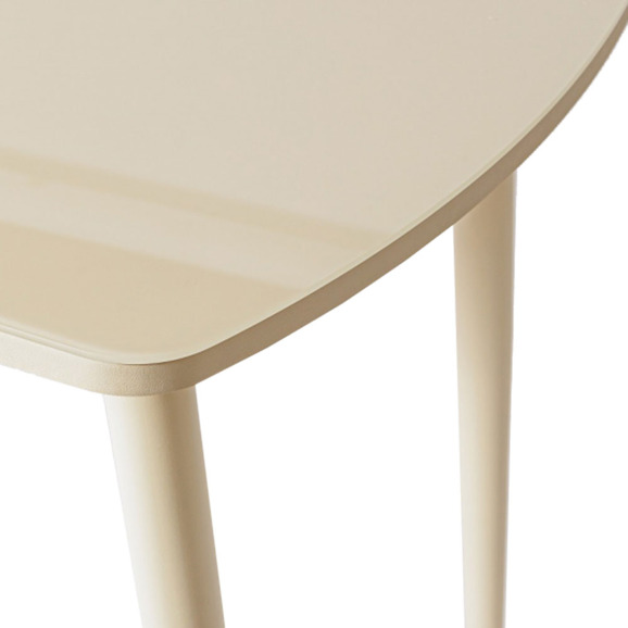 Стол Routine раздвижной со стеклом, кремовый Стол Routine раздвижной со стеклом, кремовый - фото 4