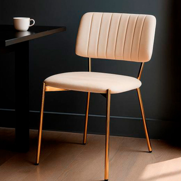 Стул на металлокаркасе Armond beige / gold Стул на металлокаркасе Armond beige / gold - фото 8