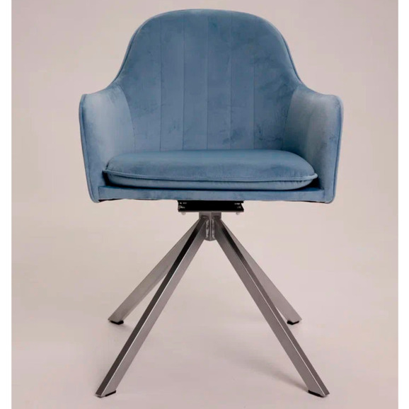 Кресло Сета, пирамида, голубой, серебро - фото 2