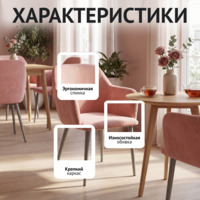 Фотография товара Стул Терра, велюр Тедди 957, ножки металл серебро от компании ChiedoCover.