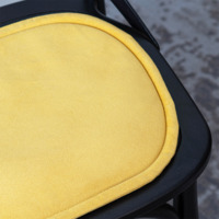 Подушка на стул овальная желтая