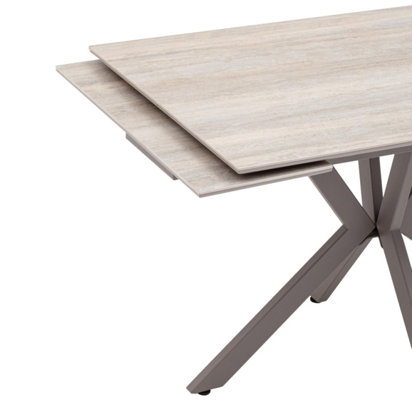 Стол раскладной Maru 120-180/80/76 см, металл, капучино - фото 4