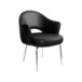 Дизайнерское кресло, экокожа чёрная