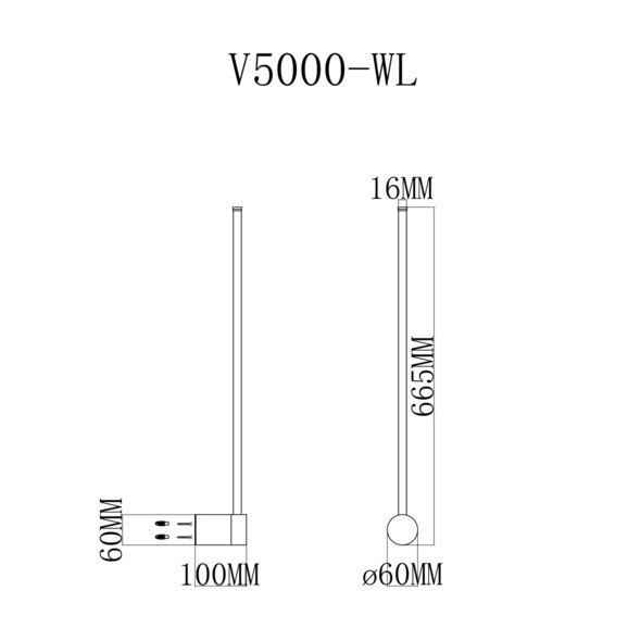 Настенный светодиодный светильник V5000-WL Ricco Настенный светодиодный светильник V5000-WL Ricco - фото 3