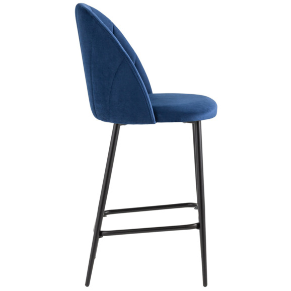 Стул полубарный Логан SN, велюр, синий - фото 3