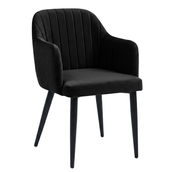 Стул Тюльпан, велюр Эвита 27, ножки металл черные - фото 1