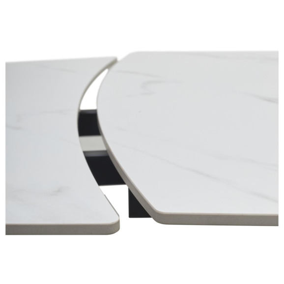 Стол BALDE 140 MATT WHITE MARBLE SOLID CERAMIC / BLACK - фото 9