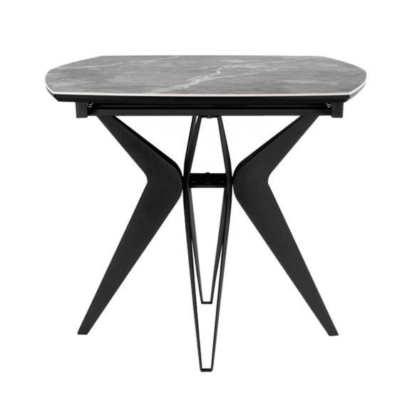 Керамический стол Риполь 140(180)х80 larka grey / черный - фото 3