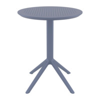 Стол пластиковый складной Sky Folding Table Ø60, темно-серый