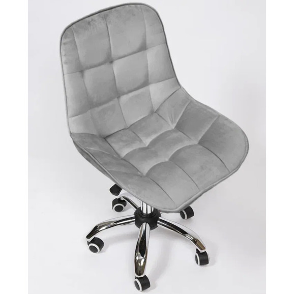 Стул Мускус, хром, серый, велюр - фото 6