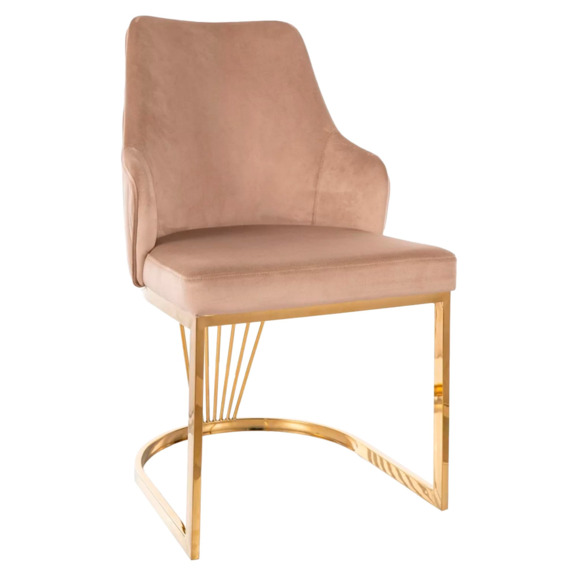 Стул кухонный Velocity, бежевый, золотой - фото 1