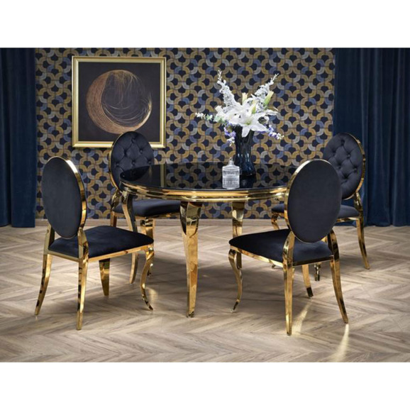 Стол обеденный Geyser, черный, золотой - фото 2