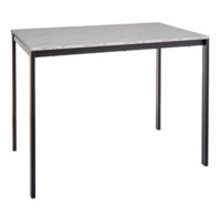 Настоящее фото товара Стол обеденный Vapor, эффект белого мрамора, черный, произведённого компанией ChiedoCover