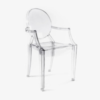 Настоящее фото товара Уличный стул Луи Гост, пластиковый, прозрачный, произведённого компанией ChiedoCover