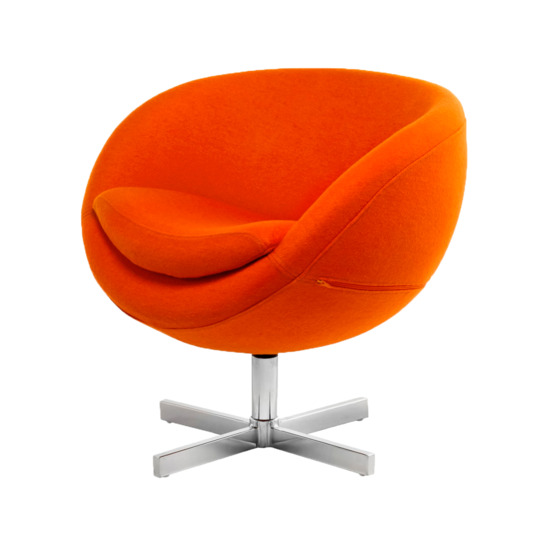 Дизайнерское кресло оранжевое - фото 3