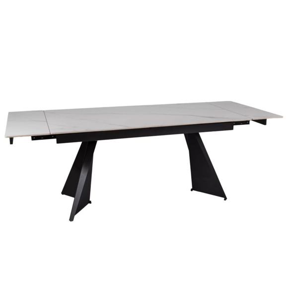 Стол обеденный Rhomboid, белый, черный Стол обеденный Rhomboid, белый, черный - фото 1