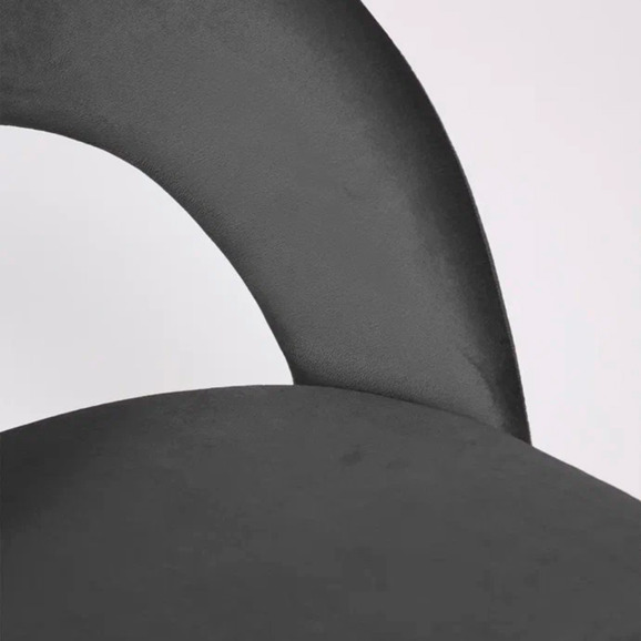 Стул Пиннате, пирамида, поворотный, темно-серый, черный, велюр - фото 7