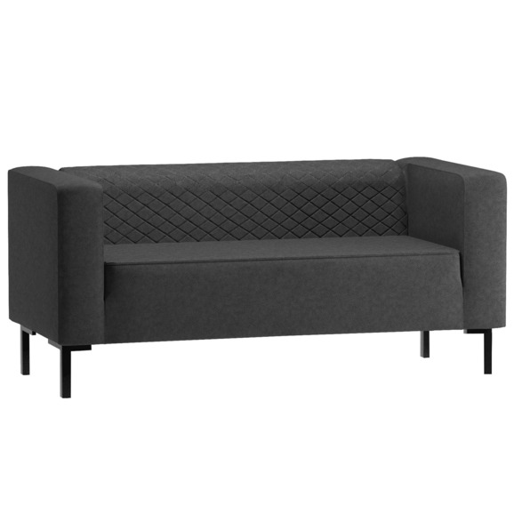 Диван Matrix, кожзам Galaxy Dark Grey, ножки металл, RAL 9005 Диван Matrix, кожзам Galaxy Dark Grey, ножки металл, RAL 9005 - фото 1