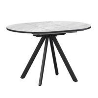 Настоящее фото товара Стол раздвижной Лаки мини 800+300мм, лавант, черный муар, произведённого компанией ChiedoCover