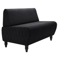 Настоящее фото товара Диван Лотик, велюр, черный, произведённого компанией ChiedoCover