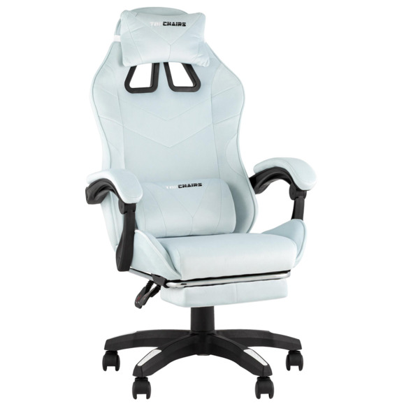 Кресло спортивное TopChairs MG-7019 велюр светло-голубой - фото 1