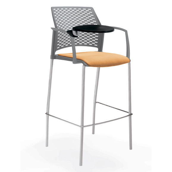 Стул Ревайнд барный с мягким сиденьем и пюпитром, серый Стул Ревайнд барный с мягким сиденьем и пюпитром, серый - фото 5