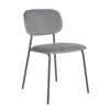 Стул Париж, микровелюр Сканди 17, каркас металл серый