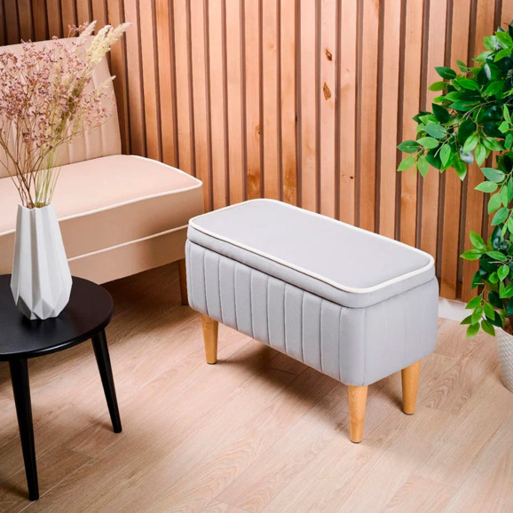 Банкетка Nootropic, с ящиком, светло-серый Банкетка Nootropic, с ящиком, светло-серый - фото 3