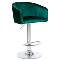 Настоящее фото товара Барный стул САРАГОСА, велюр зеленый, произведённого компанией ChiedoCover