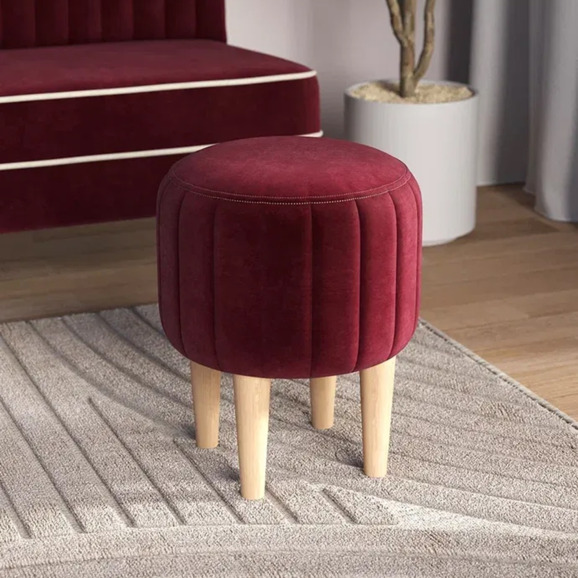 Пуф Ноотропик, круглый, винный - фото 2