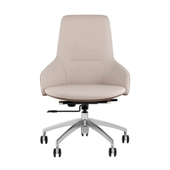 Кресло офисное TopChairs Soulo, бежевый, коричневый - фото 2