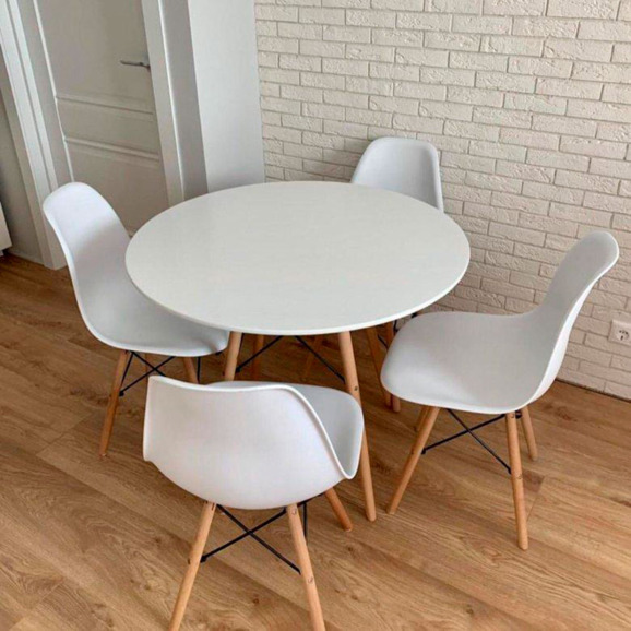 Стол EAMES, белый, D90 - фото 6